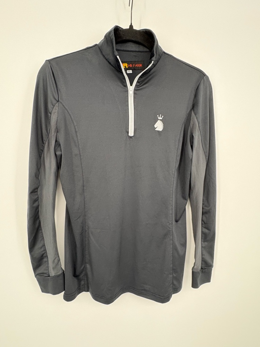 HR Farm Equestrian Riding Shirt Black 1/4 Zip Pullover Women’s Size XS